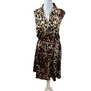 Brand new with Tags Ryan Michelle Brand Animal Print Sleeveless‎ Dress Size XL